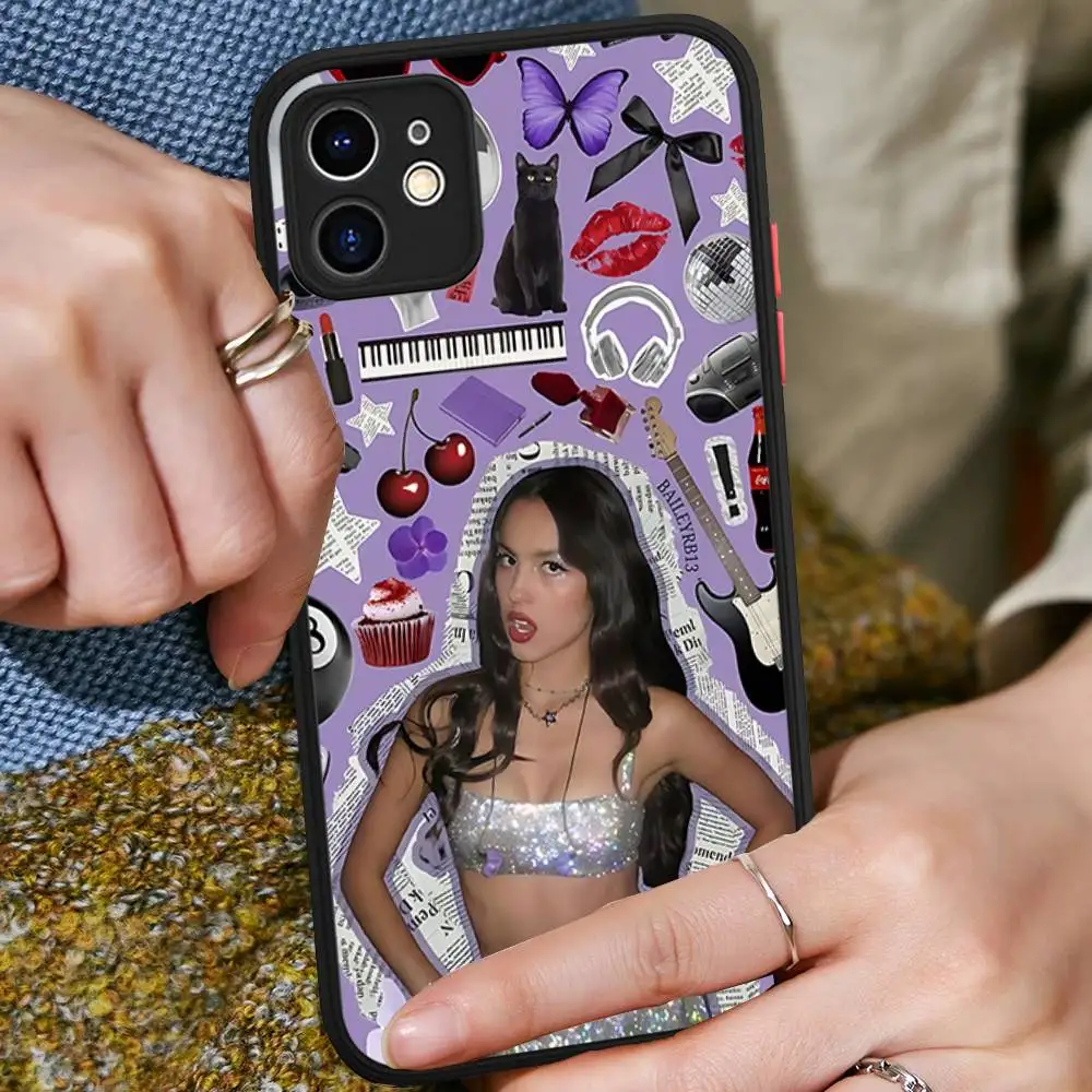 Singer O-Olivia GUTS R-RodrigoS Phone Case For IPhone 16 15 14 13 12 11 Pro Max Plus X XS MAX Black Matte Phone Fundas view 5