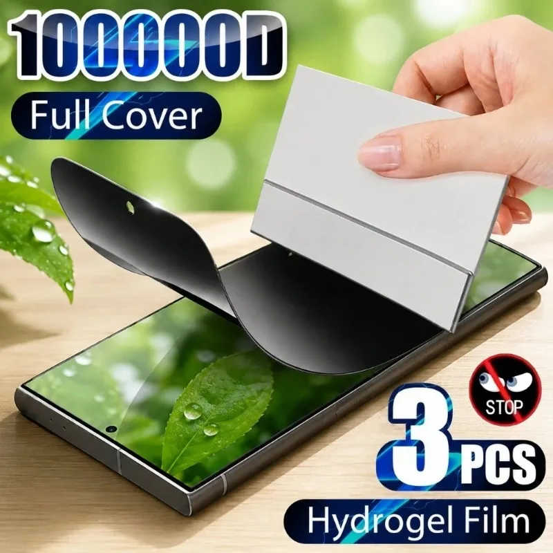 3 Stück Anti-Spionage Hydrogel-Folie für Samsung Galaxy S26 S25 S24 S23 Ultra S22 S21 S20 Plus S23 S21 S24 FE Vollständiger Displayschutz
