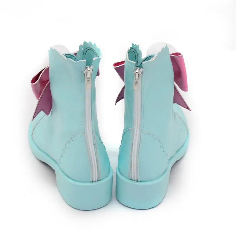 Wonderland Epel Wit Konijn Viering Vrouwen Cosplay Schoenen Kostuums PU Laarzen voor Halloween Carnaval Party Kerst Aanpassen