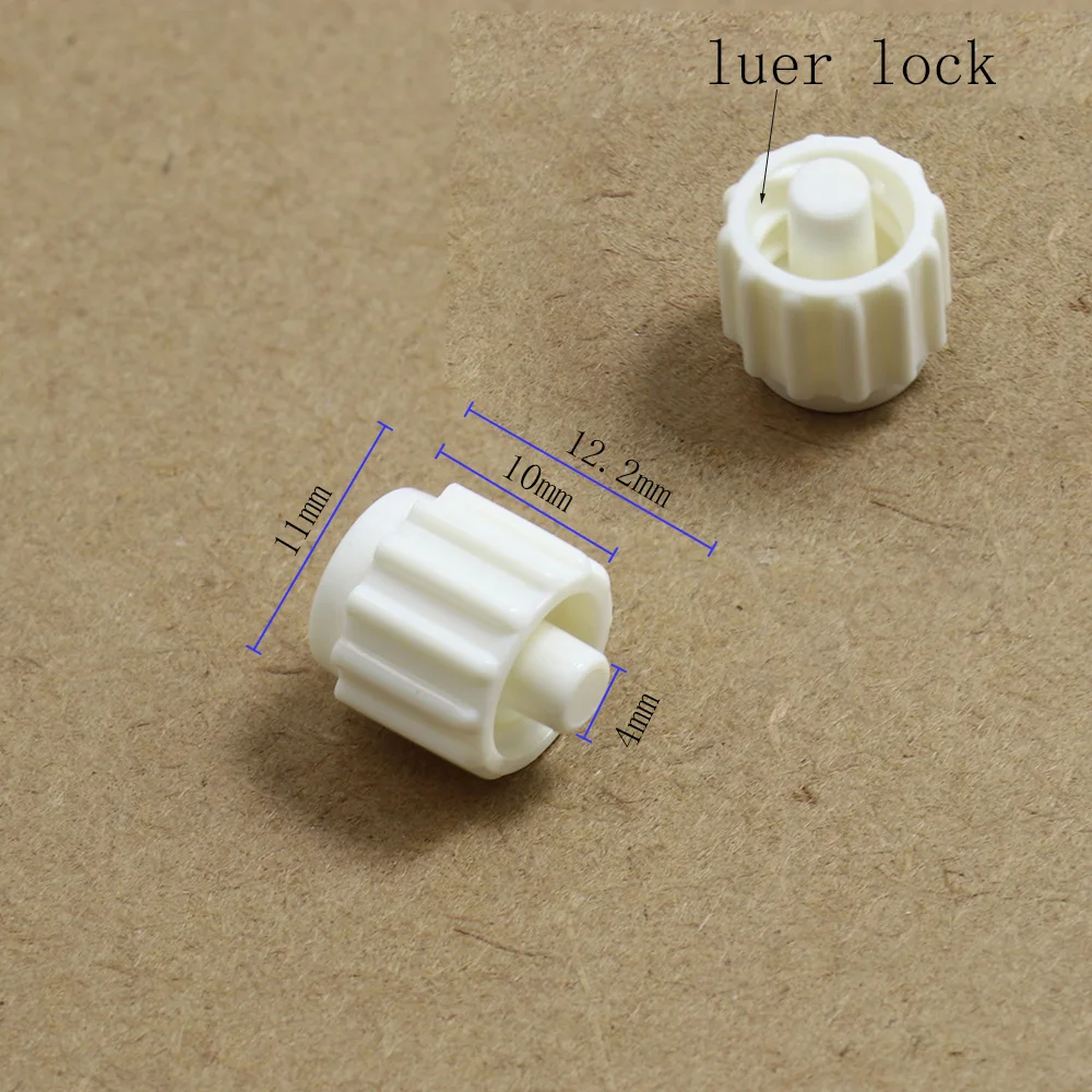 Male Luer Lock Plug Air Valve Pipe Dispensing Glue Syringe Barrel Fitting ABS Plastic Connector End Cap Cover Adapter