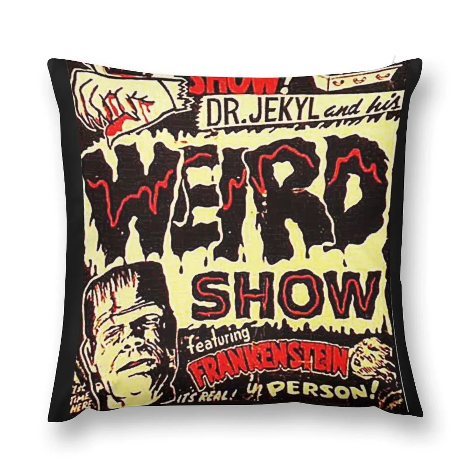 DR. JEKYL AND HIS WEIRD SHOW VINTAGE HORROR Throw Pillow Rectangular Cushion Cover Christmas Pillows pillow