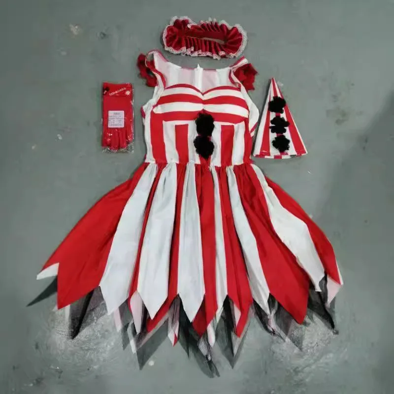 Disfraz de payaso - Disfraz de payaso de terror de Halloween Juego de rol Traje de cosplay para adultos Traje de payaso divertido y aterrador unisex