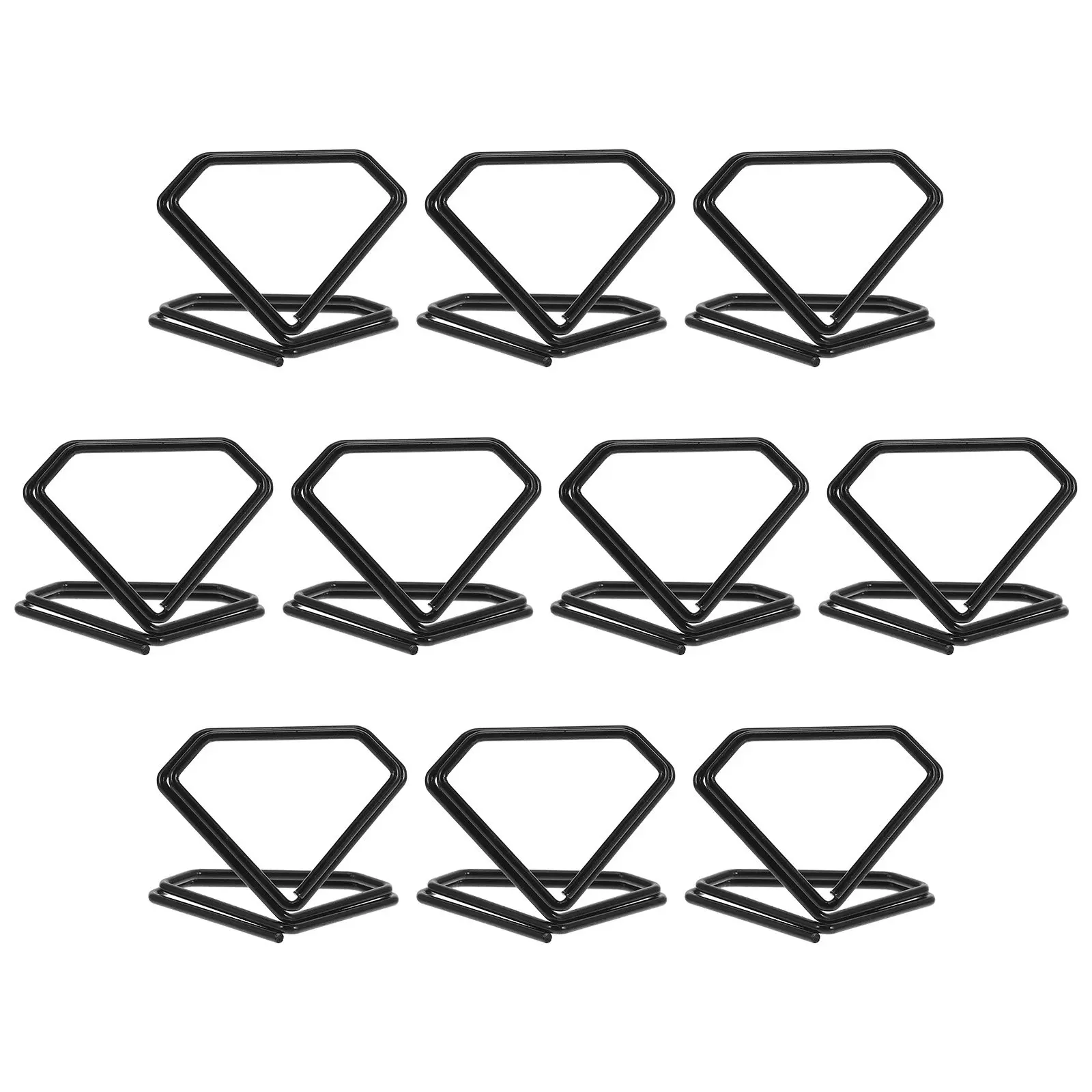 10Pcs Metal Memo Holders Elegant Triangular Place Card Holders for Desk Business Card Display Table Number Stands Wedding