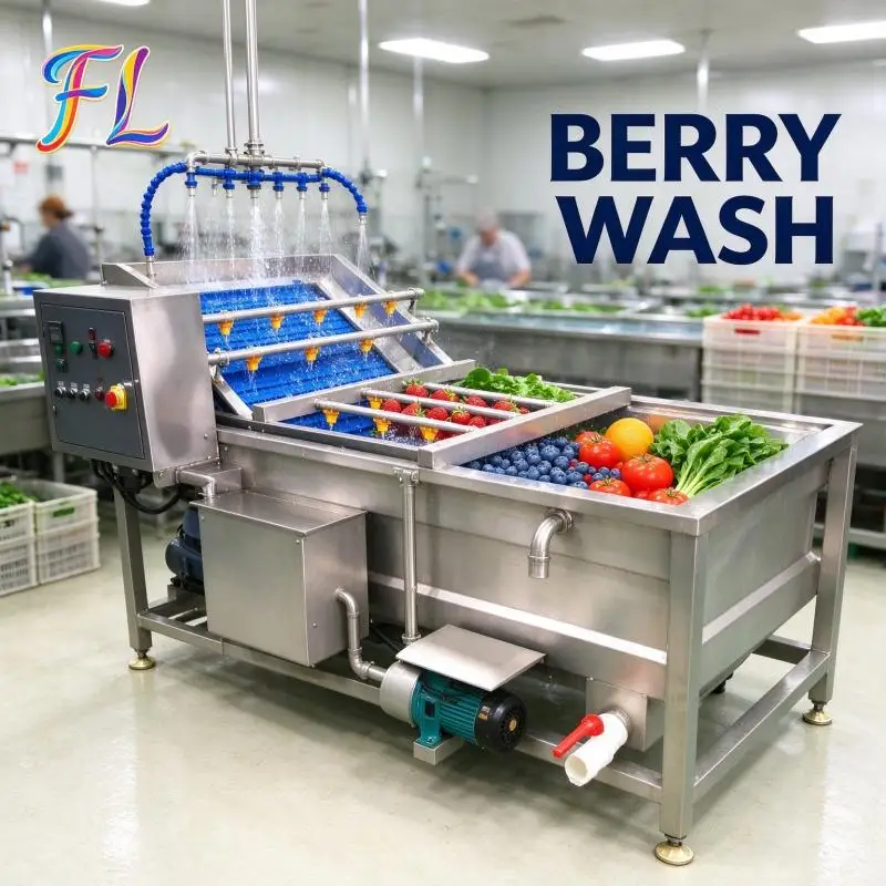 Fully Automatic Fruit Vegetable Washer Ozone Function Remove Bacteria Pesticide Canned Fruit Processing Line