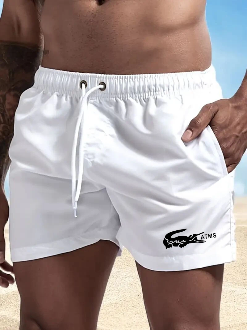 

Print Men's Casual Beach Pants Summer Seaside Vacation Leisure Breathable Shorts Suitable for Surfing and Swimming