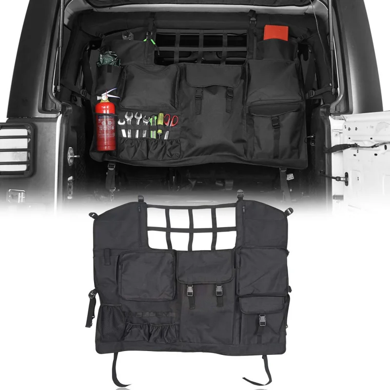

Suitable JK JL Interior Storage Bag Rear Cover Cargo Net Luggage Organizer Compatible