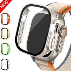 Cover For Apple Watch Ultra 49mm Case Accessories PC Shockproof Bumper+Tempered Glass Screen Protector iwatch Serie Ultra 2 49mm