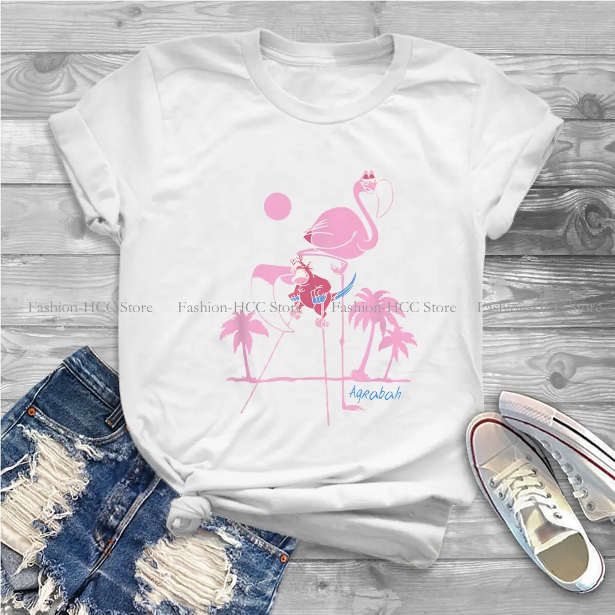 lago Flamingo Costume Harajuku Polyester TShirt Flamingo Animals Style Casual T Shirt Women