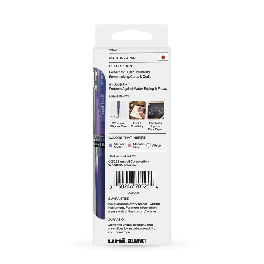 أقلام جل إمباكت بولد بوينت 1.0 ملم حبر متنوع 3 قطع