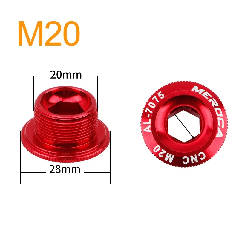 MEROCA MTB Hollowtech Kurbelbolzen M18 M19 M20 Mountainbike Kurbelabdeckung Kurbelarmbolzen für IXF – Detail 4