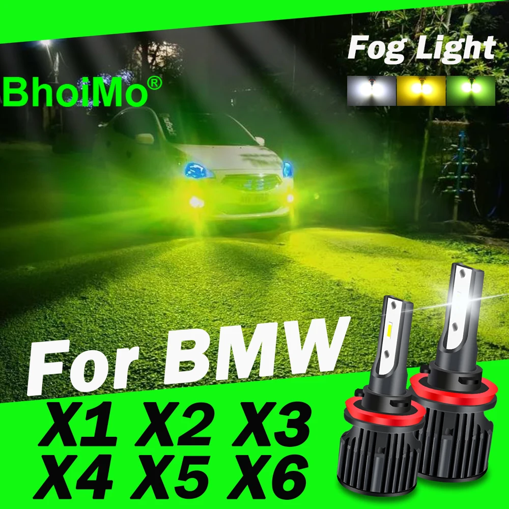

BhoiMo Front Fog Light Bulb For BMW Led Lamp X3 E83 F25 X6 E71 E72 F16 F86 X4 F26 X5 E53 E70 F15 F85 X1 E84 F48 X2 F39 2008 2018