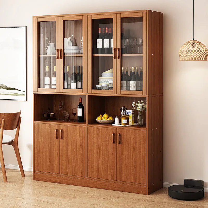 

Side cabinet wine cabinet integrated floor against the wall simple home living room storage