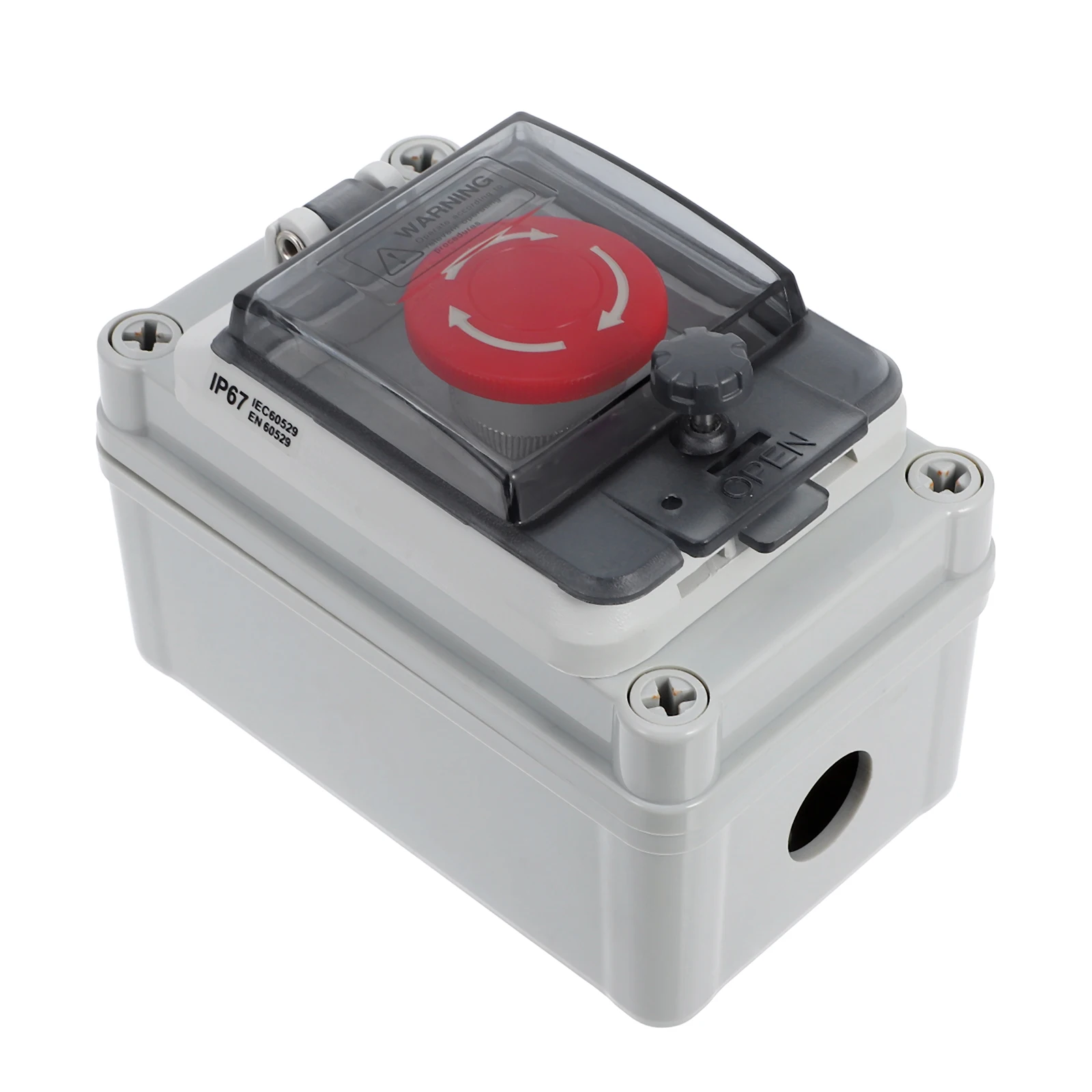 

Waterproof Button Box Outdoor Electrical Switch Heavy Duty Push Pull Grey Enter Control Emergency Stop Breaker