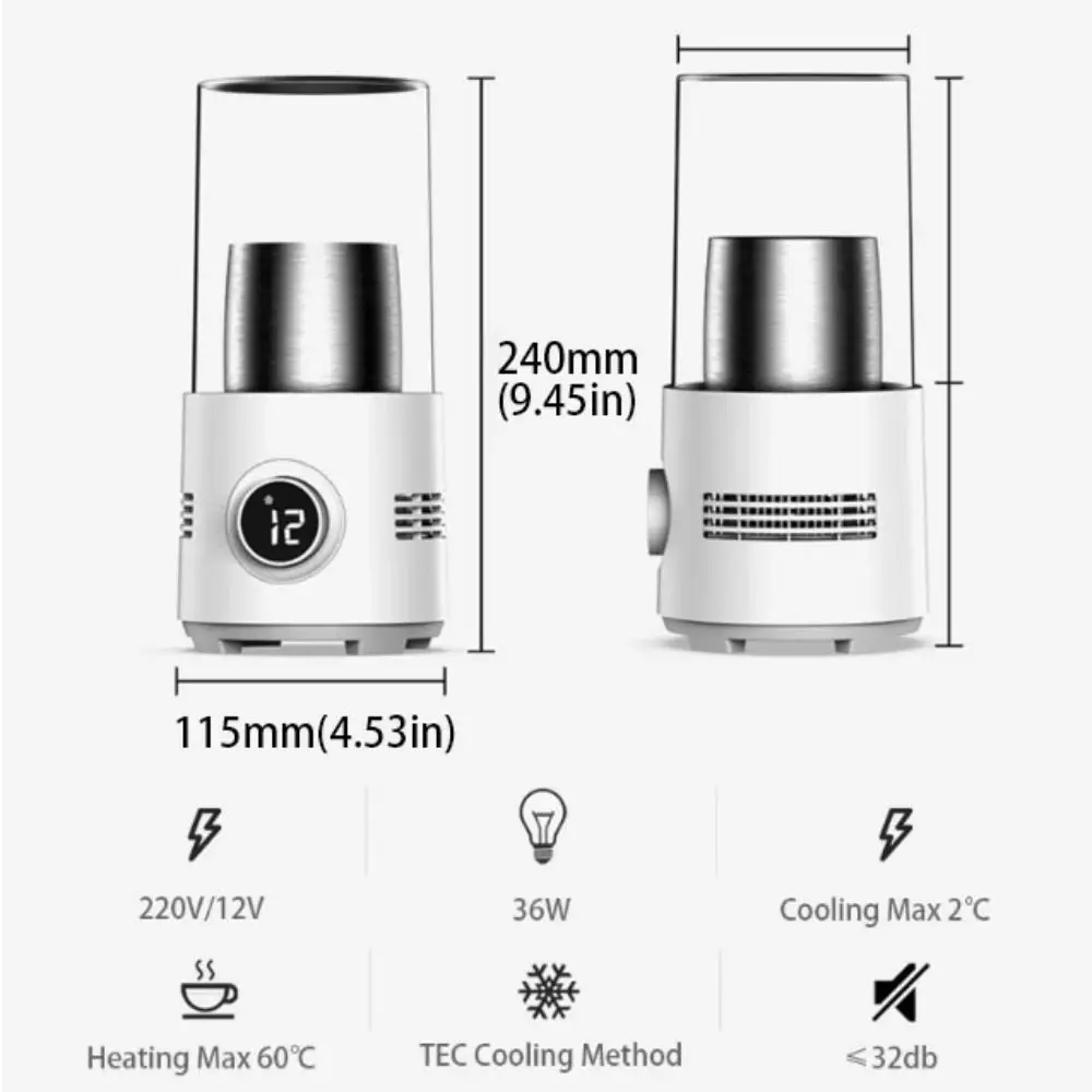 التبريد السريع 2 في 1 كوب المشروبات تصميم محمول ثنائي الغرض القهوة مدفأة القدح USB بالطاقة درجة حرارة ثابتة الحليب الشاي دفئا