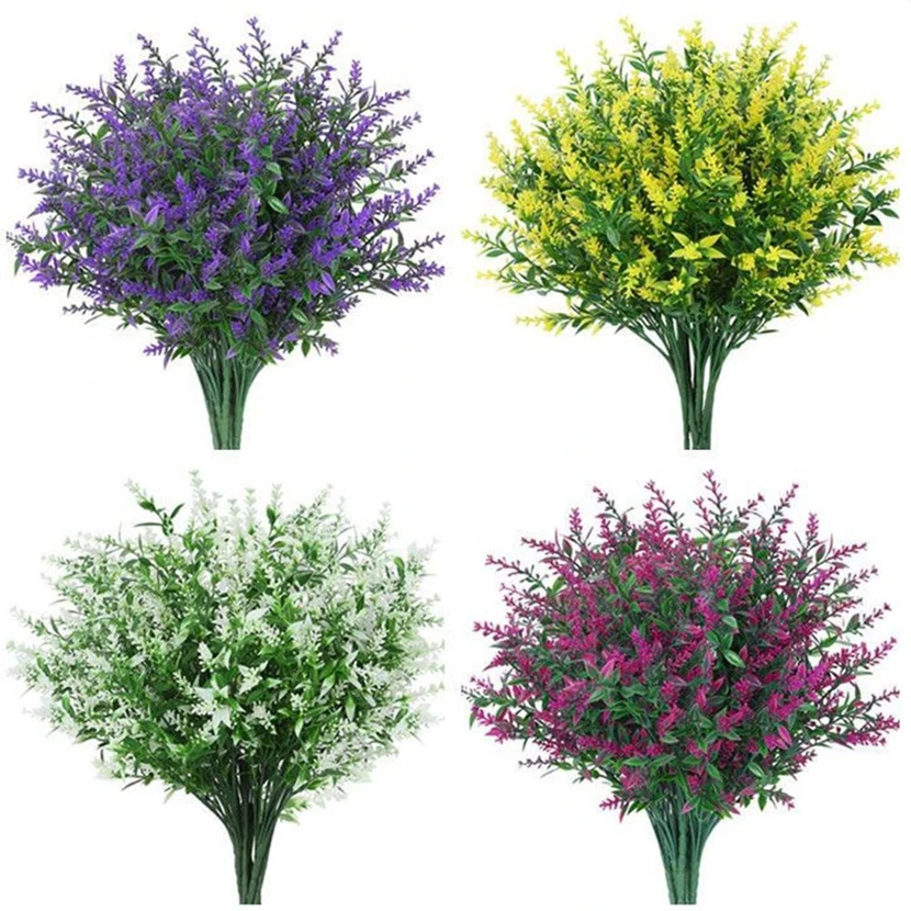 Artificial Flowers Cheap Plastic Lavender Fake Plants Grass Wedding Home Garden Yards Decor DIY Photography Props Indoor Bonsai