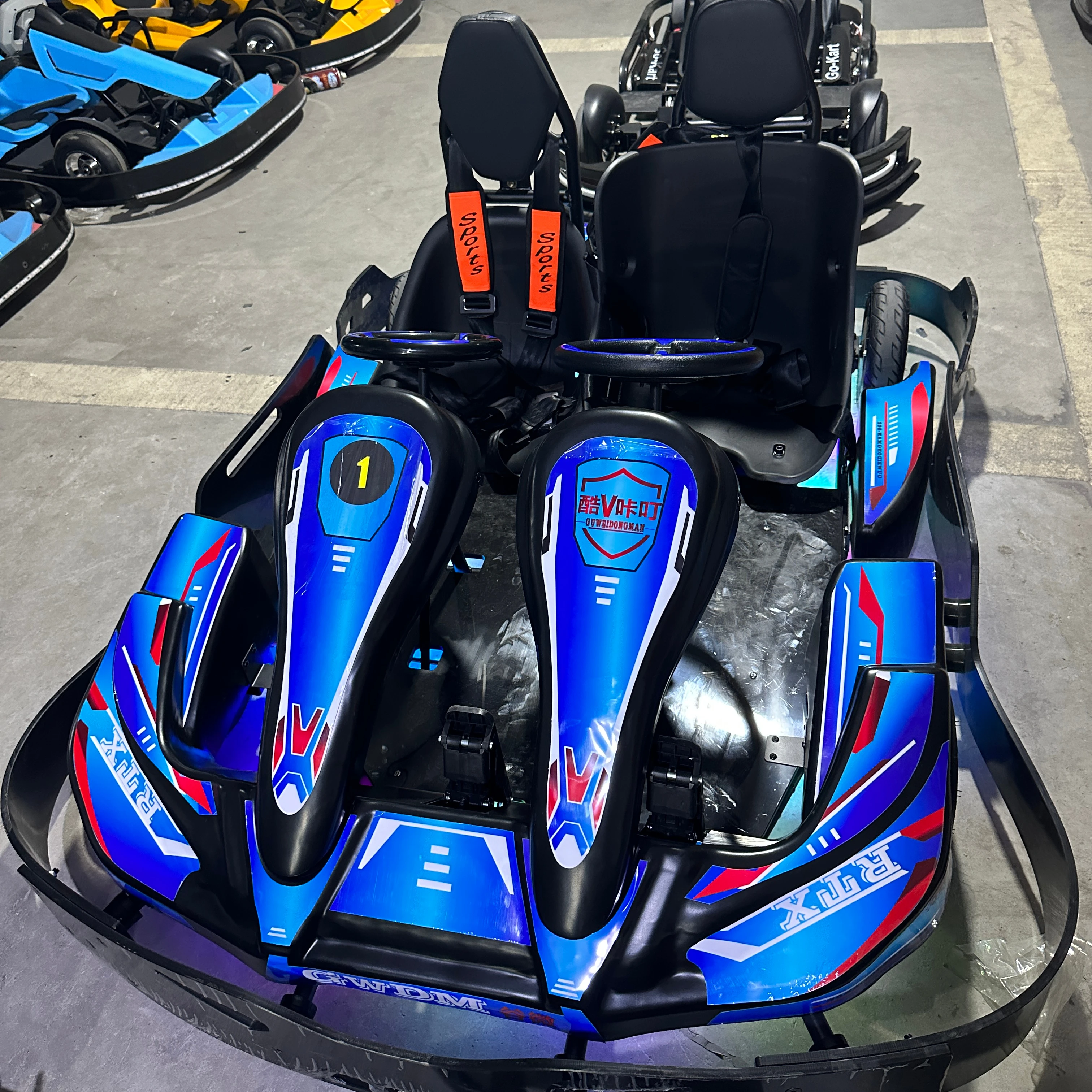 

Chinese Manufacturer Karting Amusement Park Entertainment Products Double Seats Electric Go Kart with APP Control