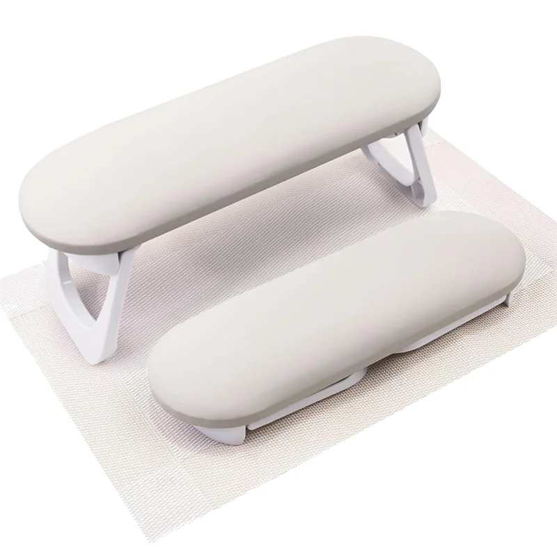 

A47F-Nail Arm Rest, Foldable PU Leather Nail Hand Rest For Acrylic Nails Cushion Hand Holder, Nail Hand Pillow Nail Art