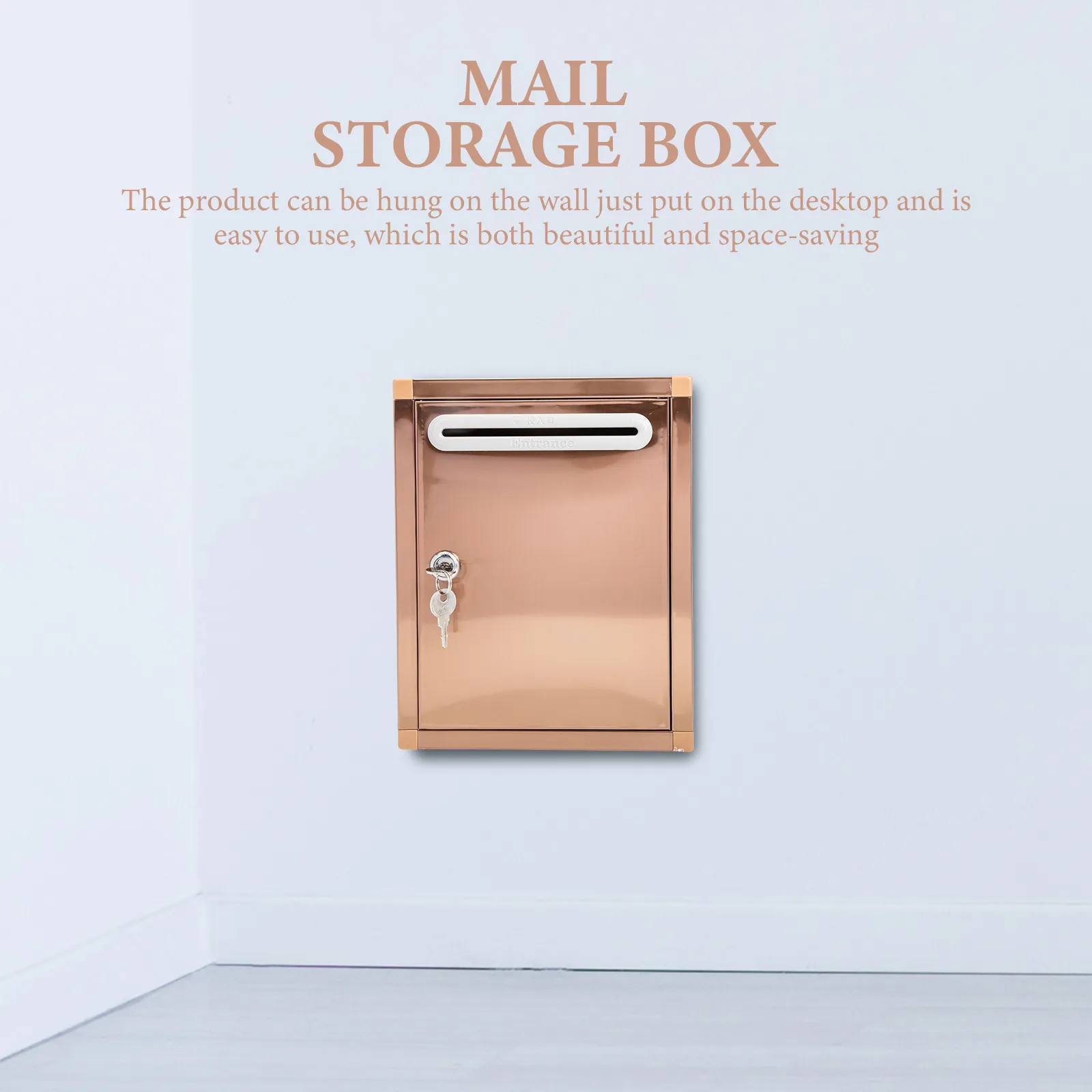 Heavy Duty Stainless Steel Letter Box Waterproof Corrosion Resistant Lock Design Metal Mailbox for Office School Factory Work