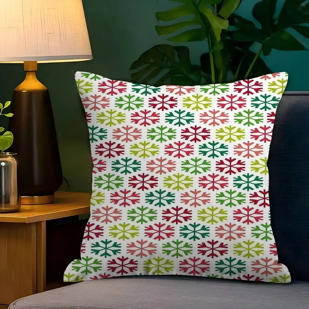 

Snowflakes Pillow Cover For Bedroom Room And Living Room Sofa Decorative Cushion Cover