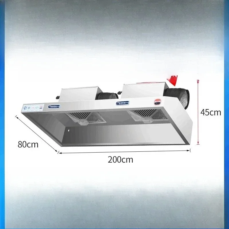 Stainless steel hotel kitchen restaurant household range hood, large suction commercial fume hood