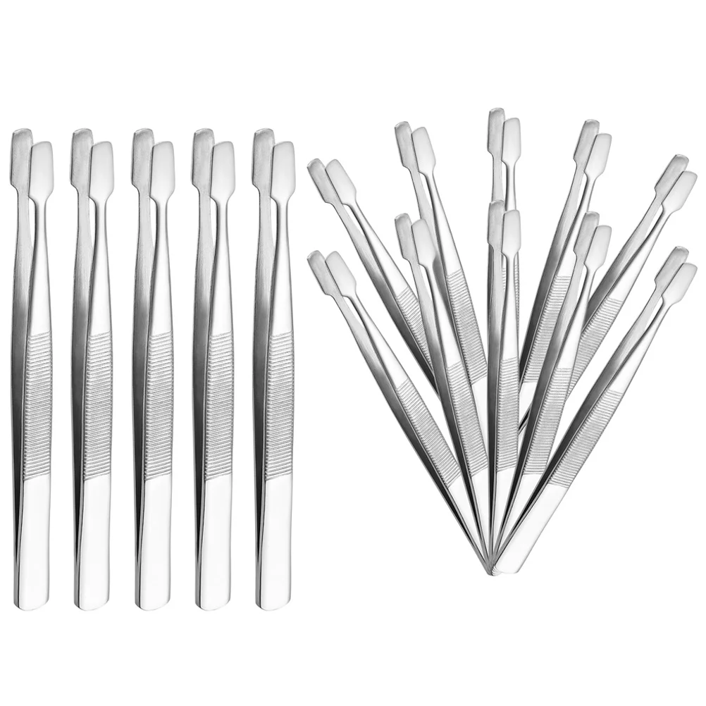 Pincettes à fausses en acier inoxydable, 15 pièces, outils artisanaux pour photos, collecteur de timbres, Extensions de cils, cadeaux