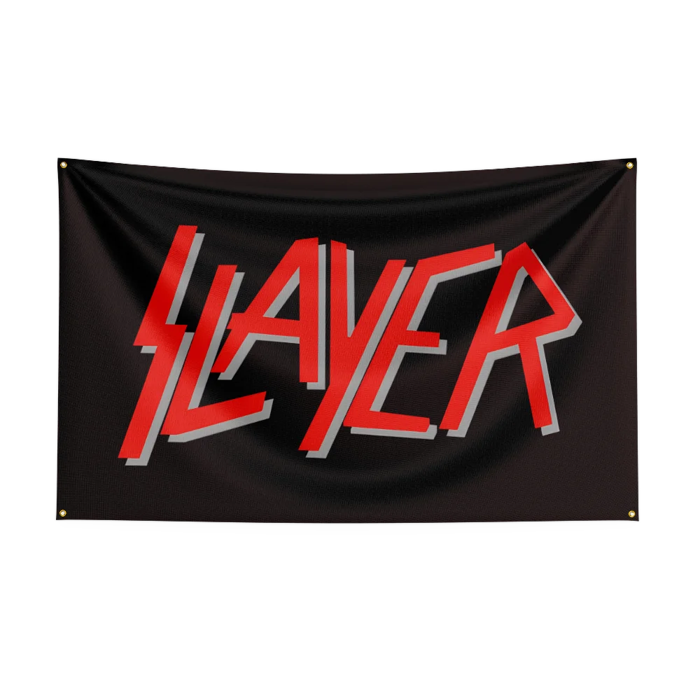 3x5 Ft S-Slayers Heavy Rock Band Flag Polyester Digital Printing Banner for Bedroom Wall Art Out Door Tapestry Decoration