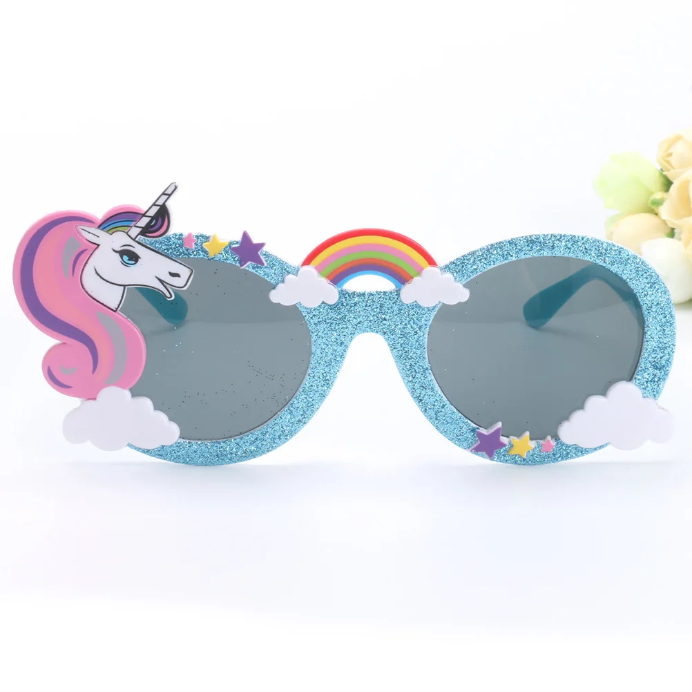 

3Pcs Party Eyeglasses Cartoon Unicorn Design Pink Dark Light Up Props for Festivals Outdoor Activities