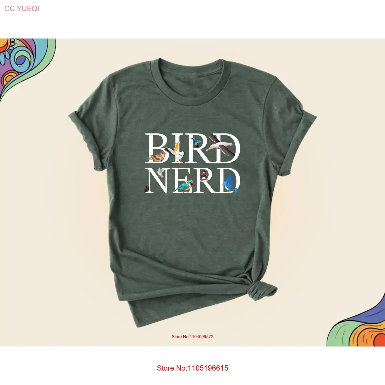 Bird Nerd T Shirt Lover Funny Watcher Animal for vintage Washed homme Slightly graphic fashion Top For Everyday Wear Breathable