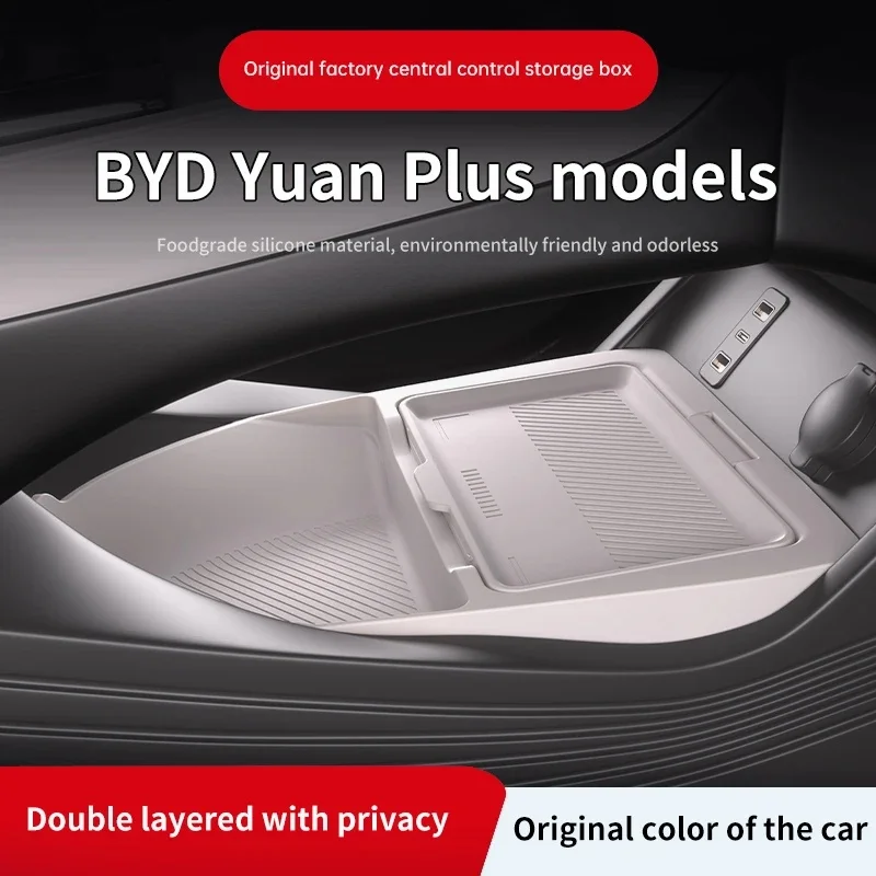 Suitable for Byd Yuan Plus Center Console Underneath Storage Box 24 Models Organizer Box Lower Layer Decoration Supplies