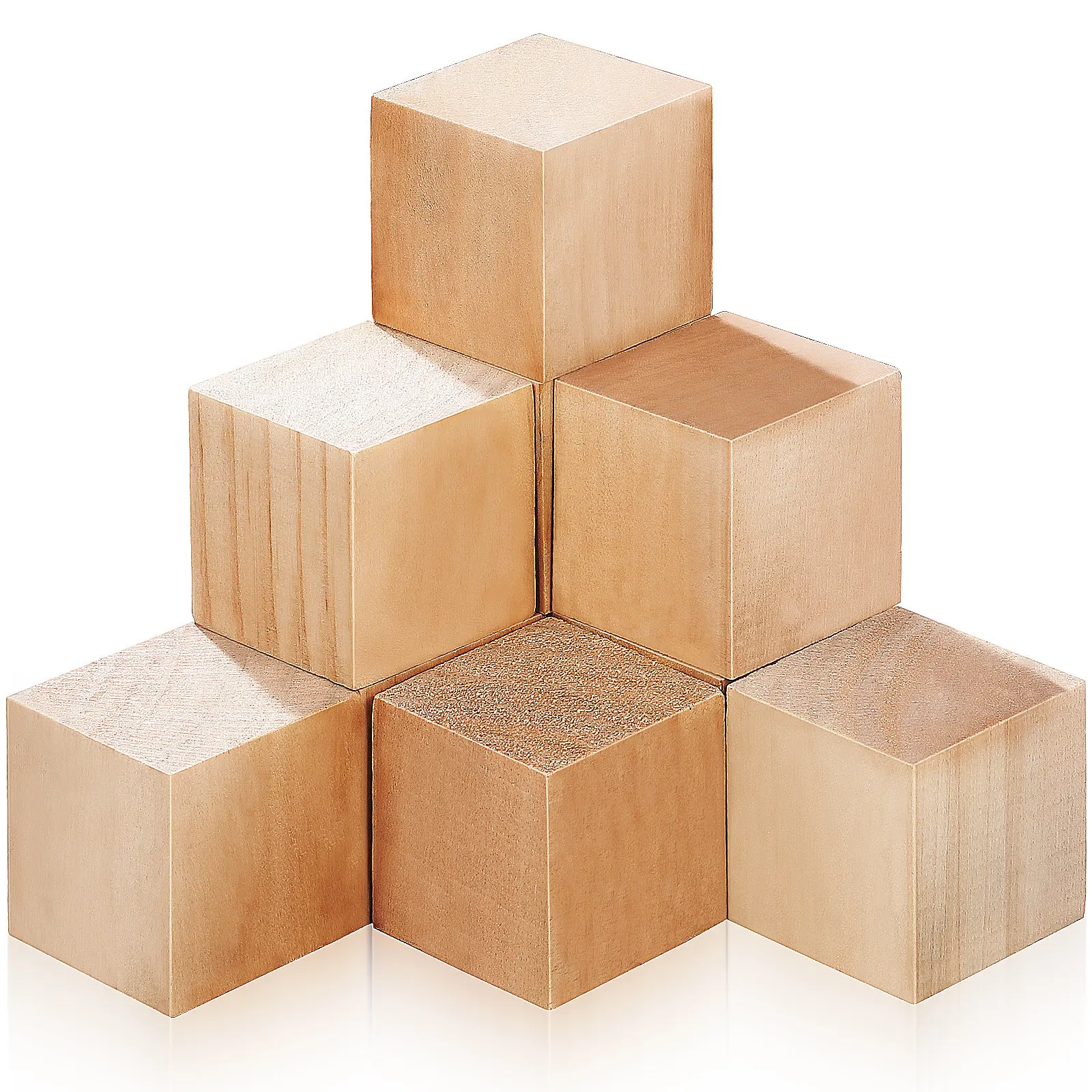 10 ชิ้น บล็อกไม้สน งานฝีมือ DIY แบบยังไม่เสร็จ ปลอดภัย ทนทาน เหมาะสำหรับเด็ก พื้นผิวเรียบ บล็อกไม้