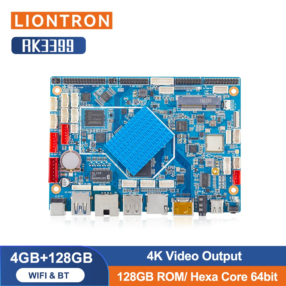 Liontron K4 RK3399 Motherboard Rockchip Six Hexa core A72 A53 Android ubuntu Linux open source board for Vending Machine kiosk