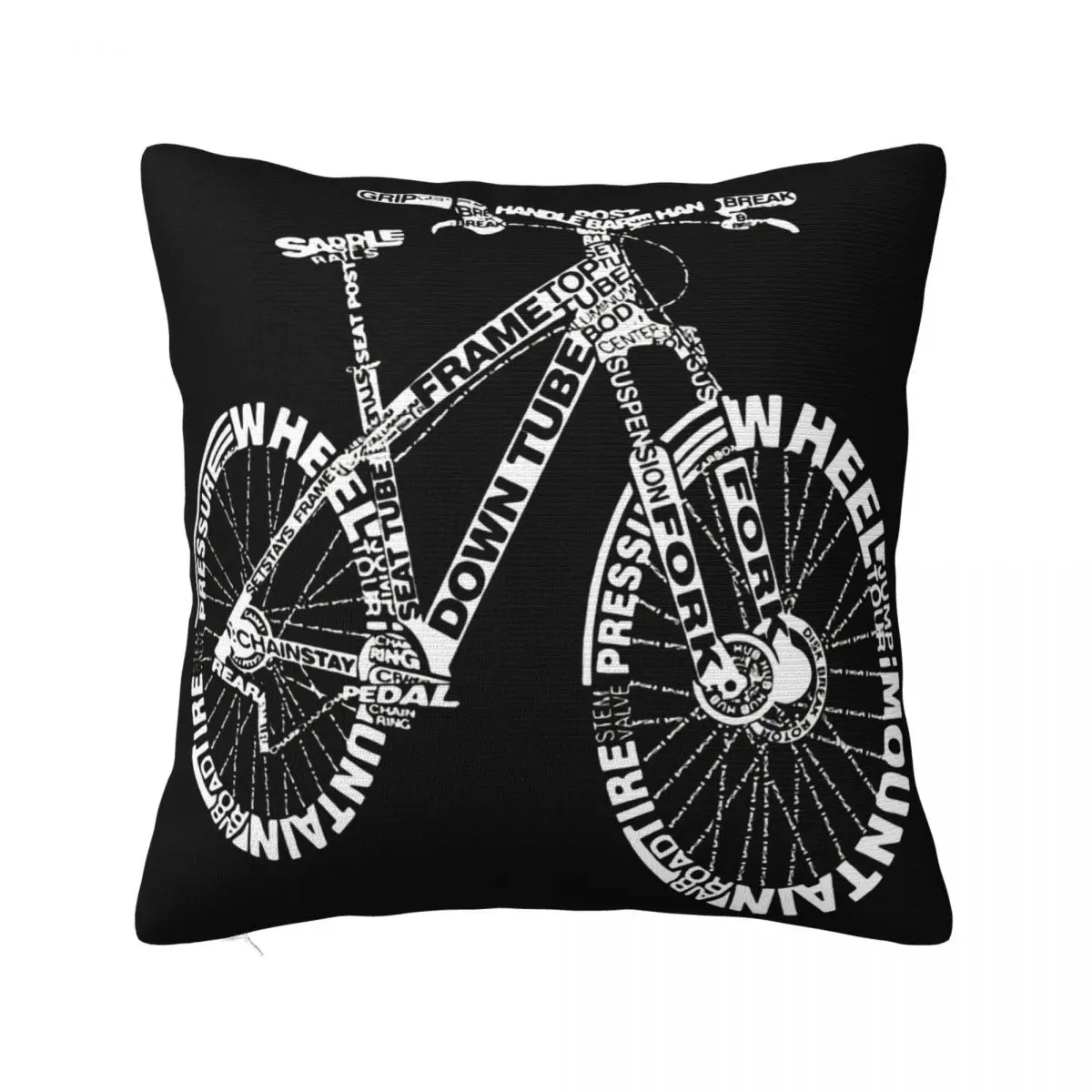 Bicycle Amazing Anatomy Mountain Bike S For Men Mtb Cyclist Biker Tour Cycle Pillow Case