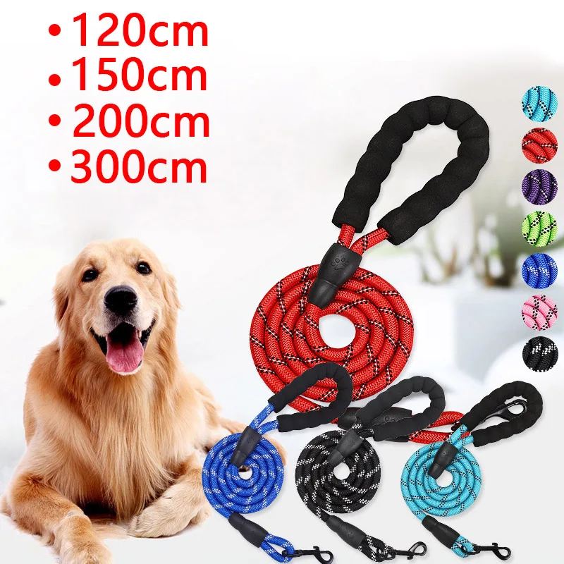 

Training Rope Strong Dog Leash Pet Leashes Reflective Leash For Small Medium Large Dog Leash Drag Pull Tow Golden Retriever