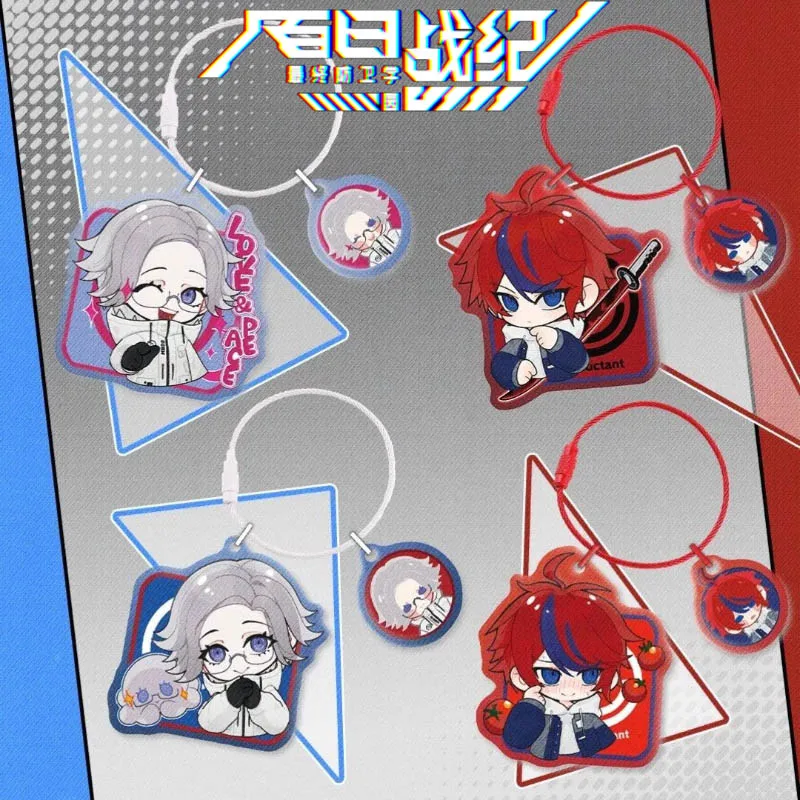 Juego The Hundred Line Last Defense Academy Sumino Takumi Aotuki Eito llavero de Cosplay colgante acrílico llavero accesorio ornamento