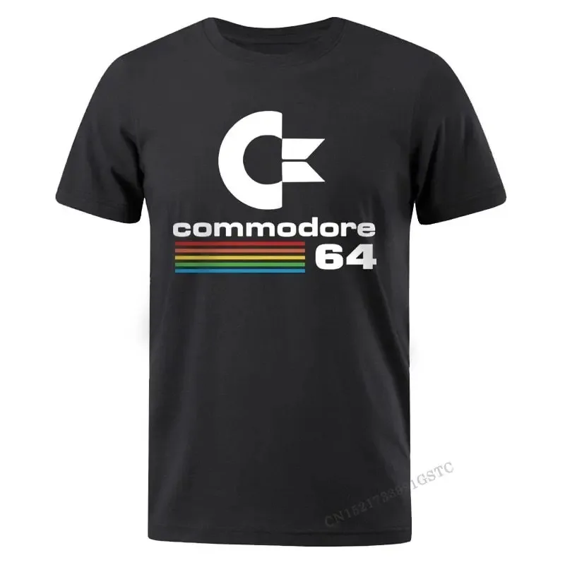 Men T-Shirts Summer Commodore 64 Print Top T Shirt C64 Sid Amiga Retro Cool Design T-Shirt Camisas Hombre Top Tee Mens Clothing