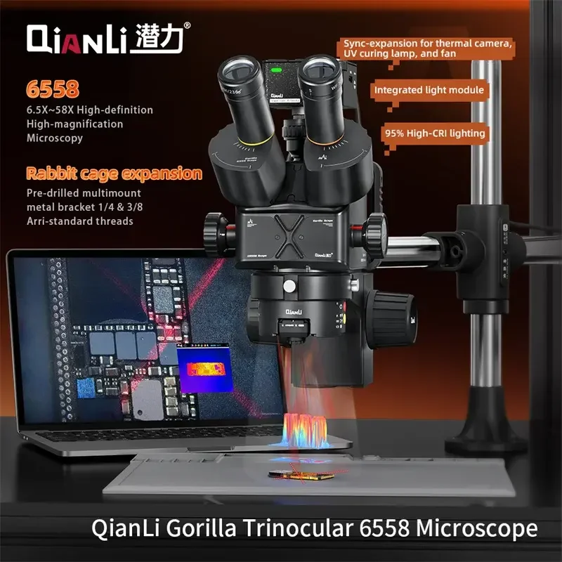 QianLi OEM/ODM HD Trinocular Zoom Stereo Microscope 6.5-58X Inquiry & Bulk Quotation