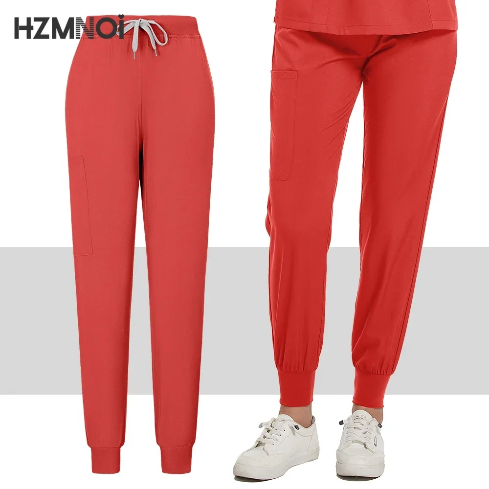 Solid Color Beauty Salon Nursing Uniform Jogging Pants Spa Uniform Pet Hospital Doctor Scrubs Women Uniform Dentist Work Clothes