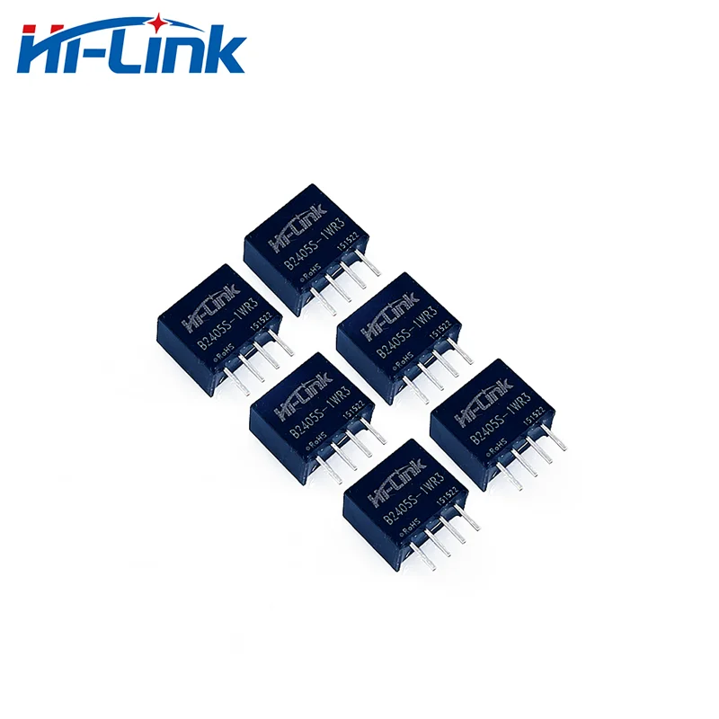 Frete grátis certificado ce/ul 5 tamanhos B2405S-1WR3 hi-link 24v a 5v 200ma 1w DC-DC fabricante de módulo de fonte de alimentação de comutação
