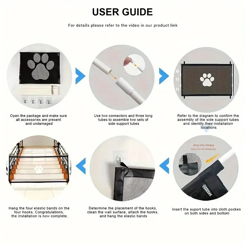 Portable Dog Net Doors, Dog Isolation Nets, Cat and Dog Safety Fences, and Non Perforated Pet Supplies to Ensure Pet Safety