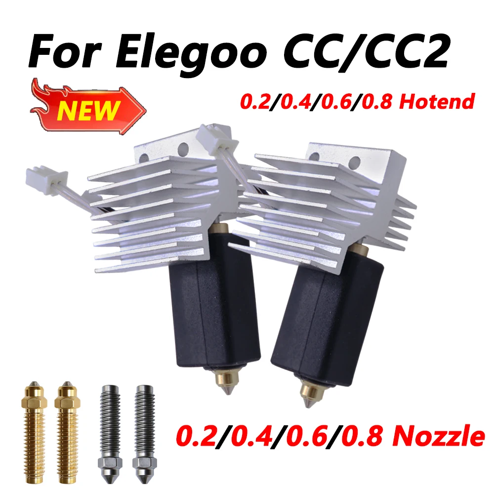 

Комплект для модернизации хотэнда Elegoo CC (0.2/0.4/0.6/0.8 мм) в сборе: экструдер и хотэнд для Elegoo Centauri Carbon / сопло Centauri