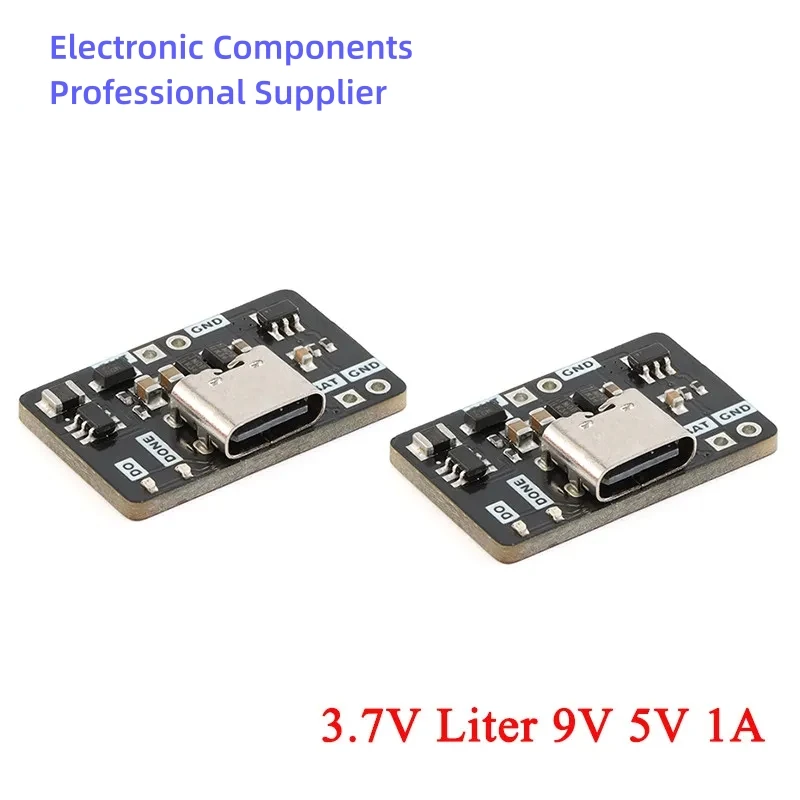 2pcs/1pc 3.7V Liter 9V 5V 1A Multimeter Modified Type-c USB 18650 Lithium Battery Charging Boost Discharge Adjust Charger Module