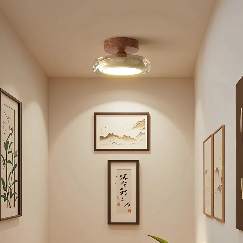 

Modern simple and creative color aisle lights, glass ceiling lights, entrance