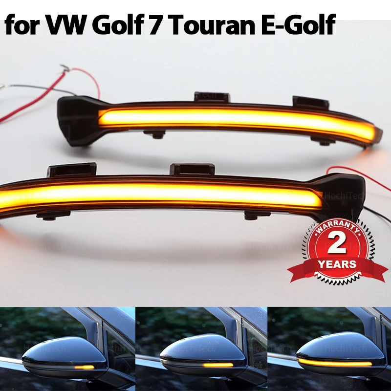 2PCS For VW Golf MK7 7.5 7 GTI R GTD Dynamic Blinker LED Turn Signal For Volkswagen Rline Sportsvan Touran Side Mirror Light