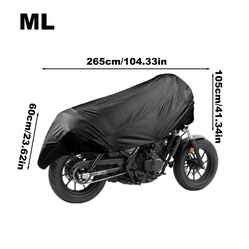 Motorcycle Cover Motorcycle Lightweight Half Cover Outdoor Protector Dustproof Sun Protection For All Weather Vehicle Automotive