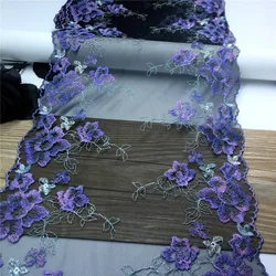 Metallic Threads Embroidery Tulle Lace Trim DIY Lingerie Sewing Crafts Glitter Lurex Lace for Bra Needle Work Dress Accessories