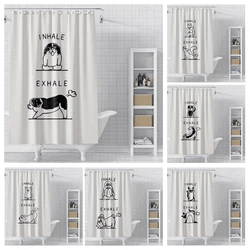 Home shower curtains for bathroom waterproof fabric Modern Nordic style bathroom curtain 180x200 240x180 cute dog funny kawaii