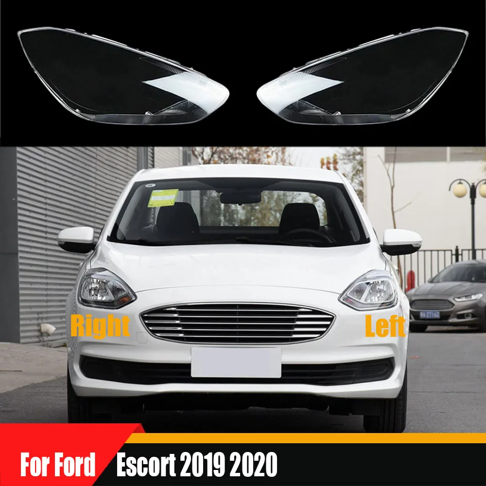 For Ford Escort 2019 2020 Front Headlamp Cover Transparent Headlight Shell Lens Plexiglass Replace Original Lampshade