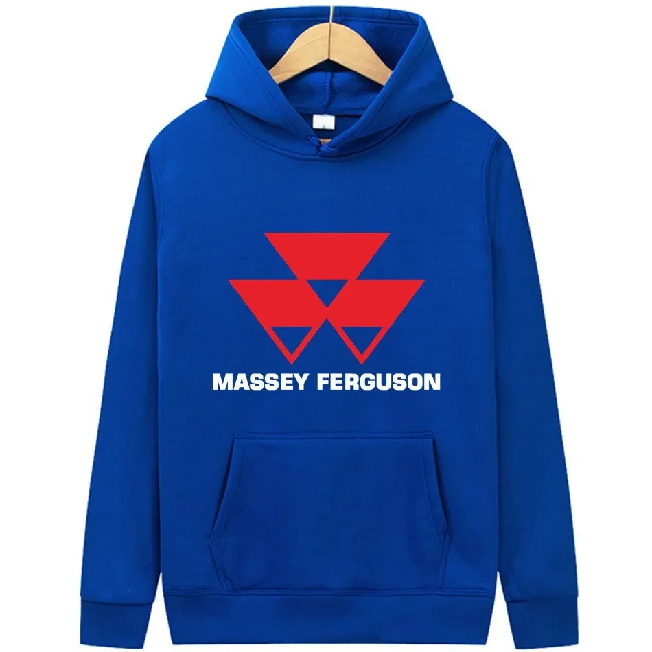 Moletom com capuz com estampa de logotipo Massey Ferguson, moletom casual unissex, estilo de rua outono/inverno, básico, simples, confortável