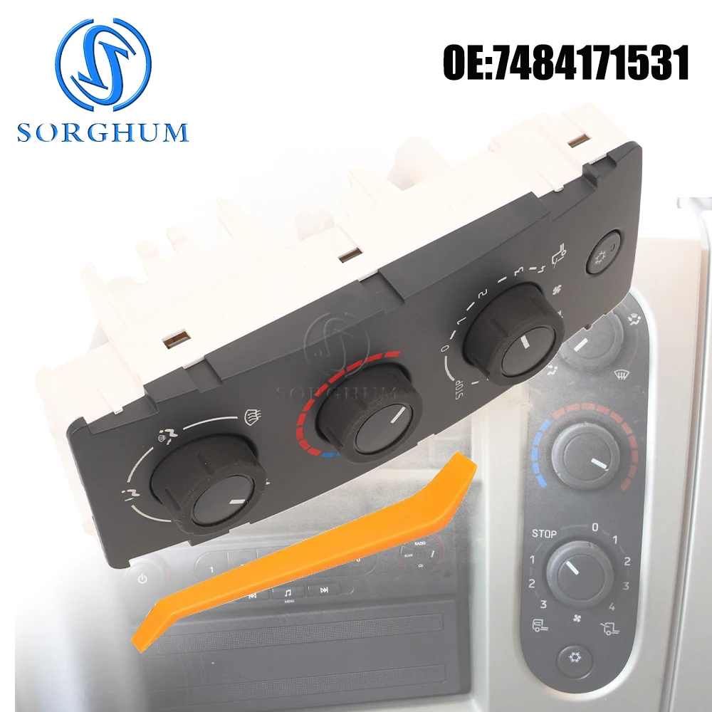 7484171531 Ac Switch Panel Air Conditioning Control Switch for Renault Midlum/kerax/premium Dxi Truck 7484171530 Spare Body Part
