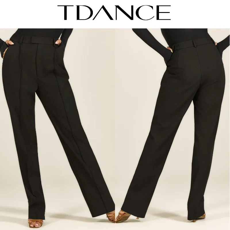 

Customized TDANCE Latin Modern Practice Pants [Small Legged Western Pants] Classroom Teacher Teaching Daily Slimming Adult TD25